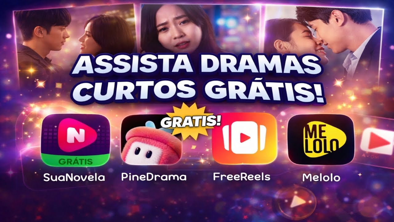 4 Apps para Assistir DRAMAS CURTOS GRÁTIS no Celular (Melhores Apps 2026) 