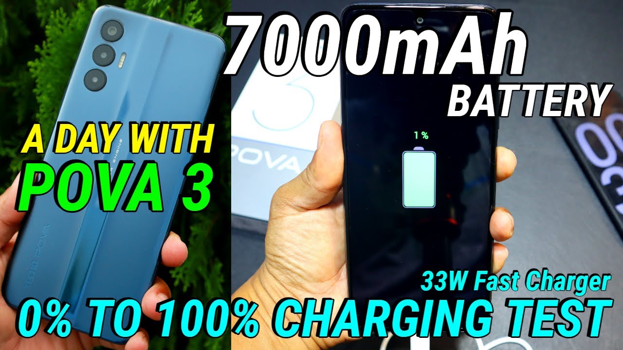 Tecno POVA 3 Charging Test & 7000mAh Battery Performance | 0% to 100% Charging Test with 33W Charger