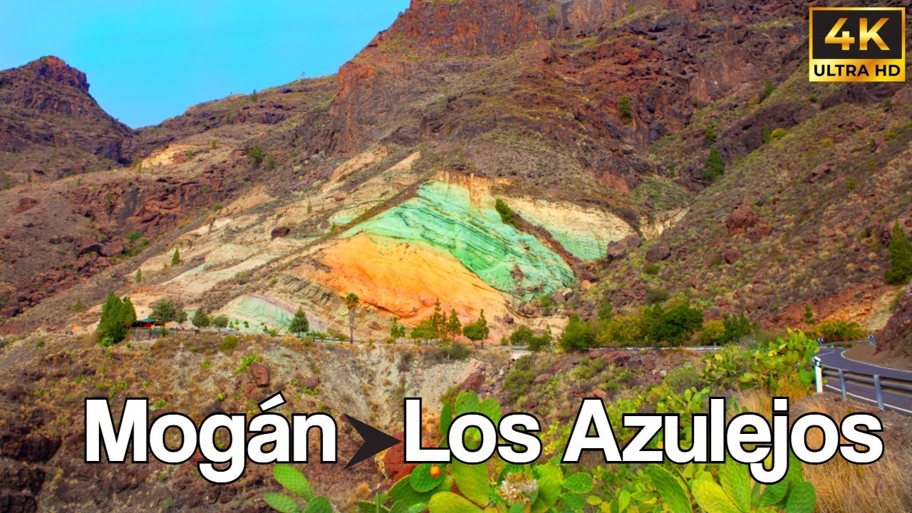Road Trip in Gran Canaria 🚗 | From Mogán to Los Azulejos (Rainbow Rocks & Scenic Drive) 4K