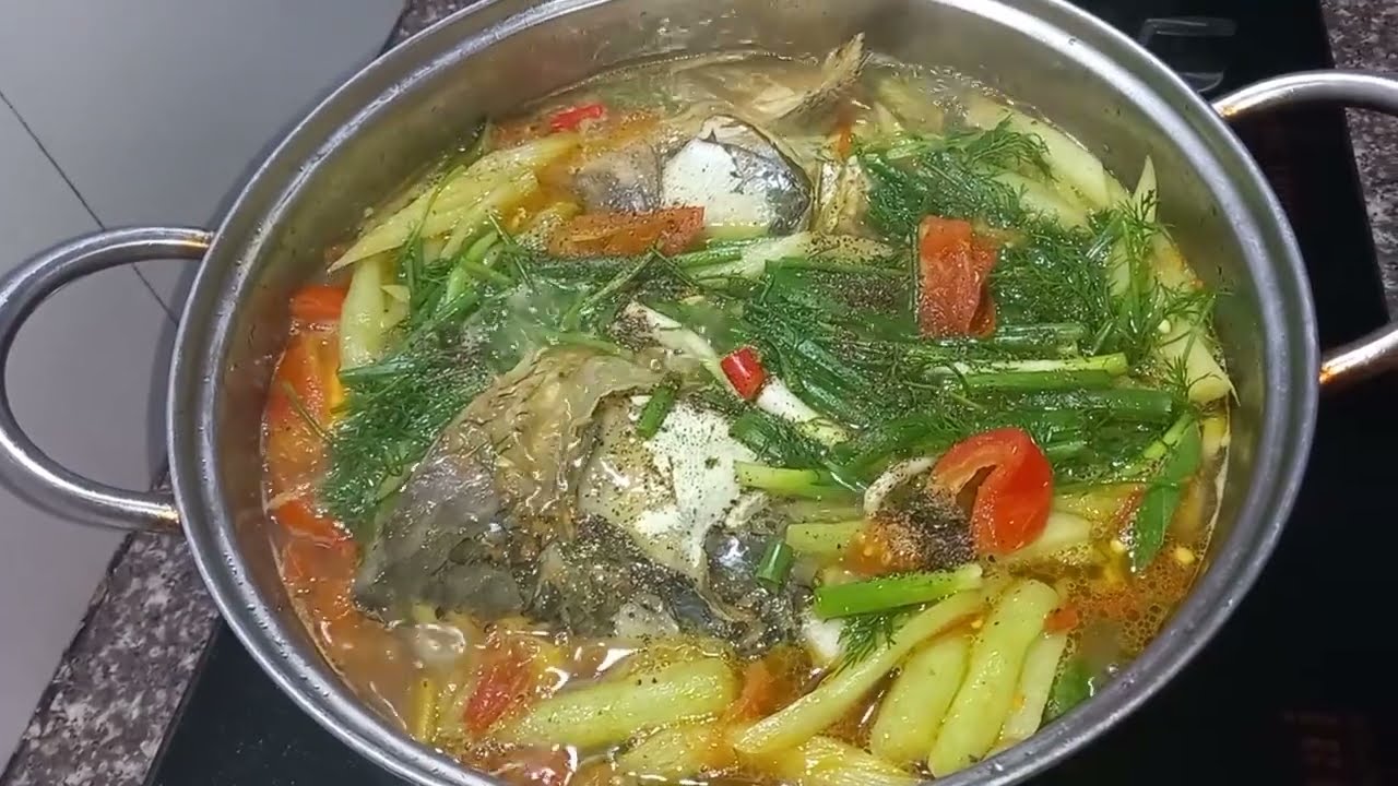CANH CHUA ĐẦU CÁ TRẮM chuẩn vị ngon bổ.