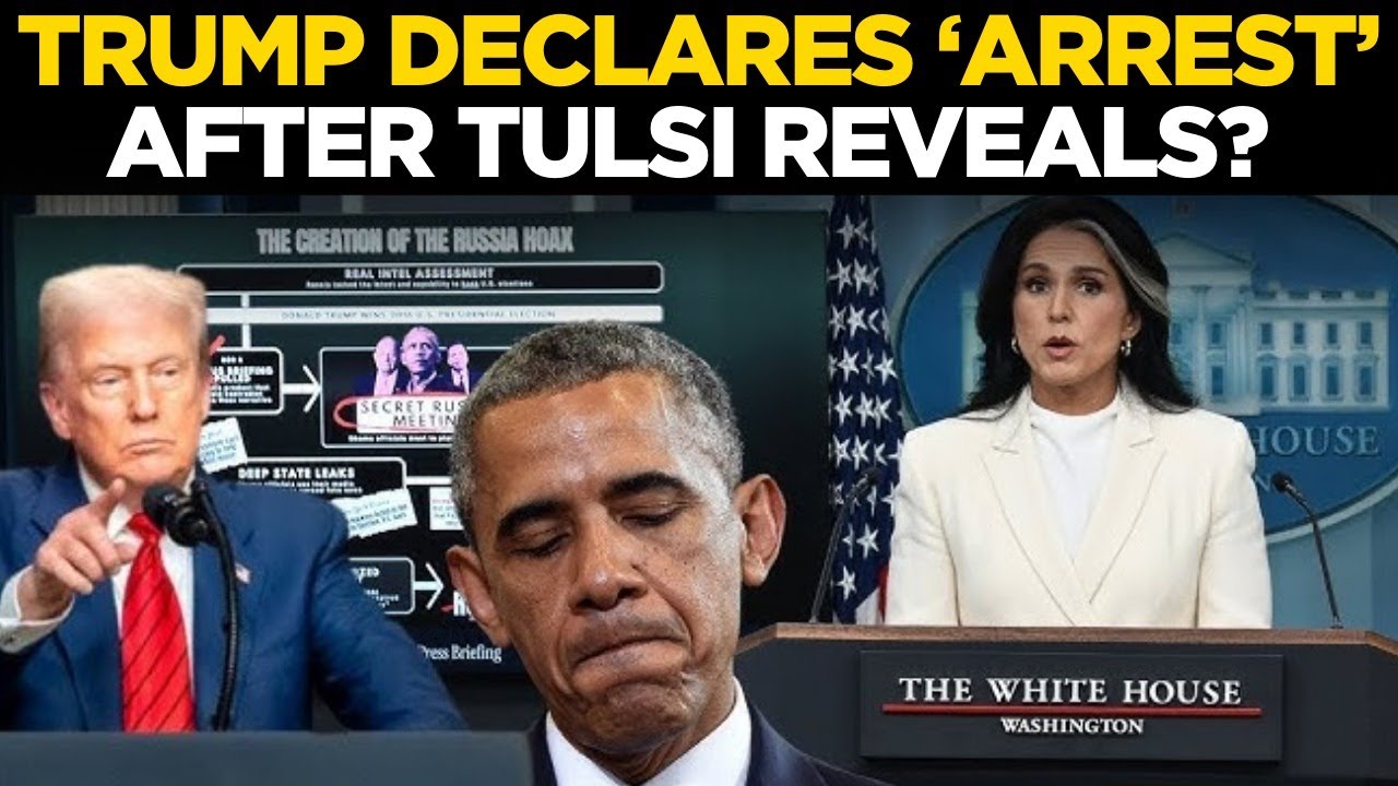 US News LIVE: Tulsi Gabbard Revelation Sparks Trump Arrest Statement | Trump | Obama | World News