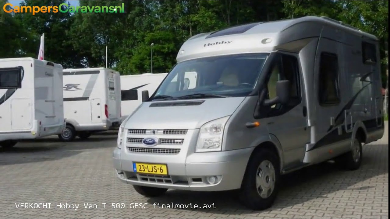 VERKOCHT Hobby Van T 500 GFSC * Dwarsbed + garage * COMPACT