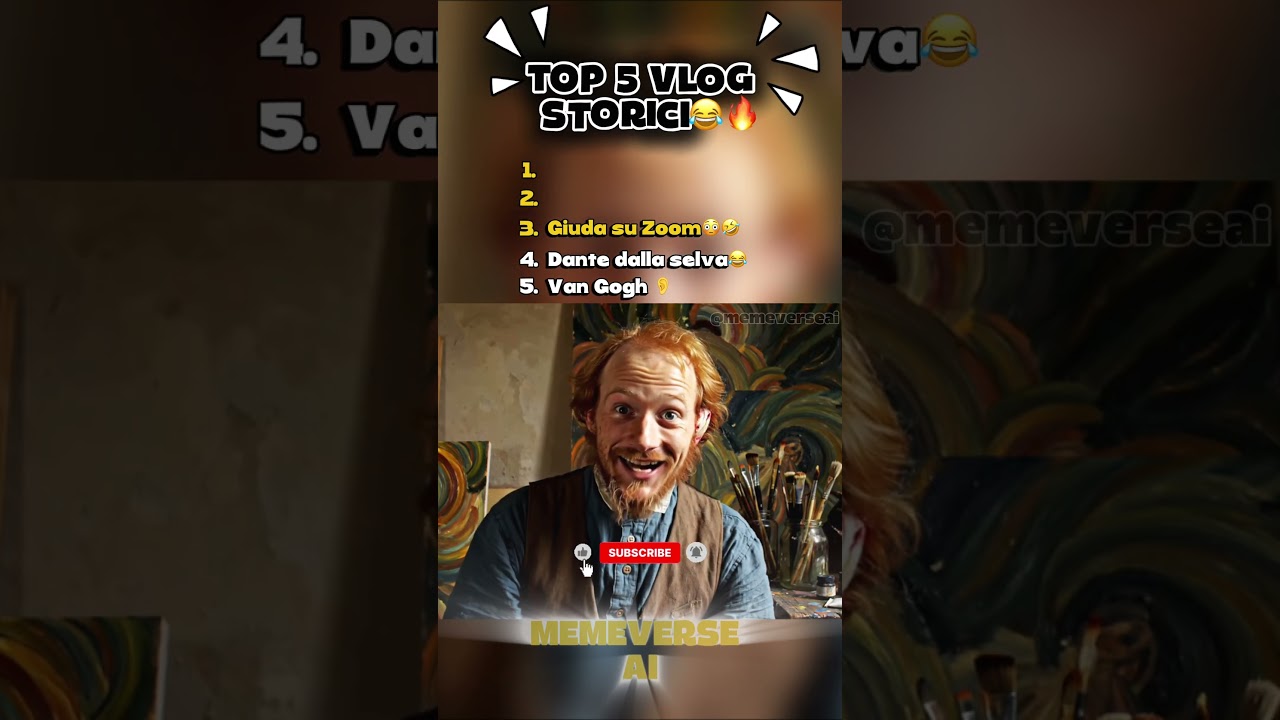 Personaggi STORICI diventano YouTuber AI?! 😂 #shorts