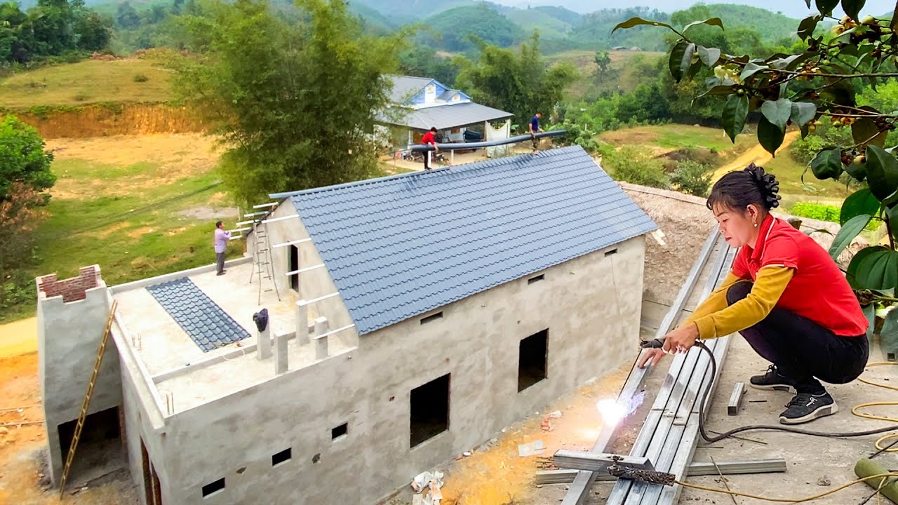 Plastering Walls, Roofing A House Worth 50K$ - The House Was Almost Completed After 36 Days.