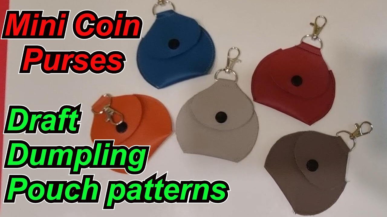 How to sew, sell and draft mini coin/dumpling pouch patterns for leather and vinyl offcuts