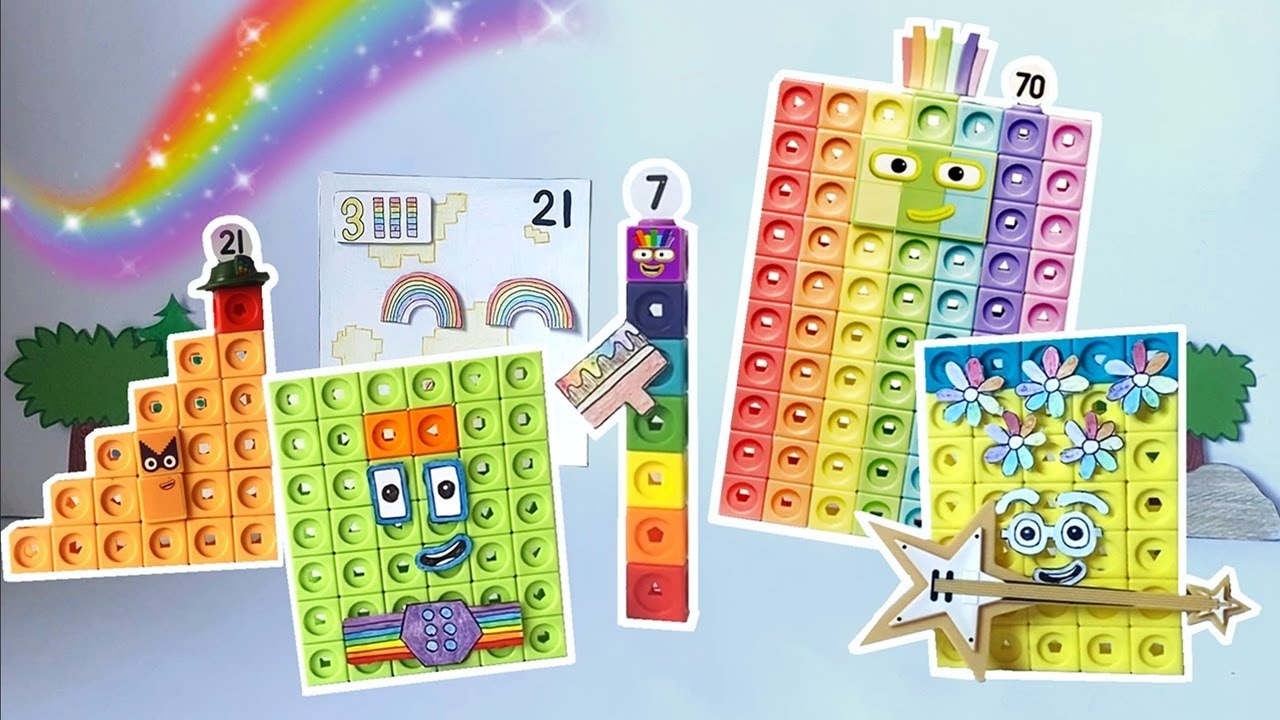 Эпизод Numberblock — Создатели радуги | Кубики Numberblock Mathlink | Таблица умножения на семь (x7)