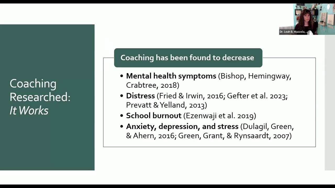 Introduction to Evidence-based Coaching with Dr. Leah B. Mazzola
