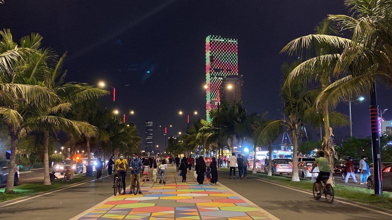 جولة في واجهة جدة البحرية الجديدة (مارس ٢٠٢١) Walking Tour in the new Jeddah Waterfront (March 2020)