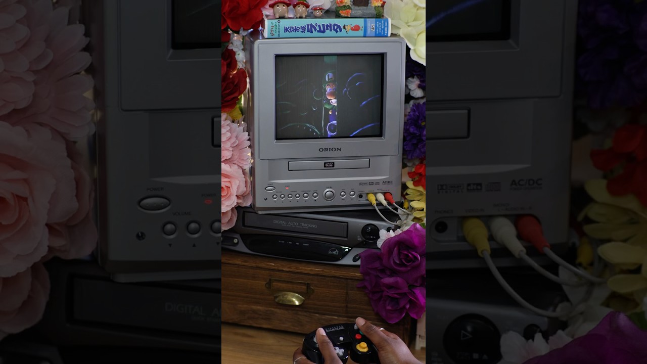 The setup: 💐🌸 the game: 👻🪦#luigismansion #gamecube #cozygaming #cozy #aesthetic