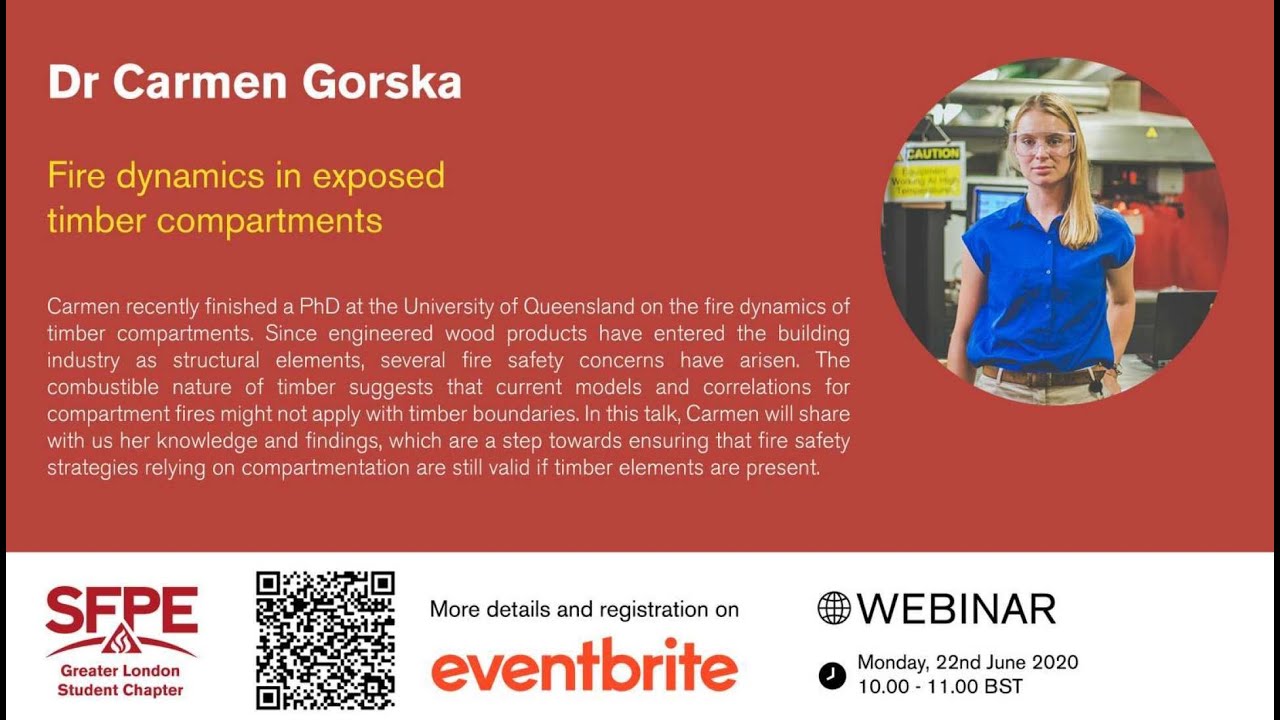 Fire dynamics in exposed timber compartments by Dr Carmen Gorska