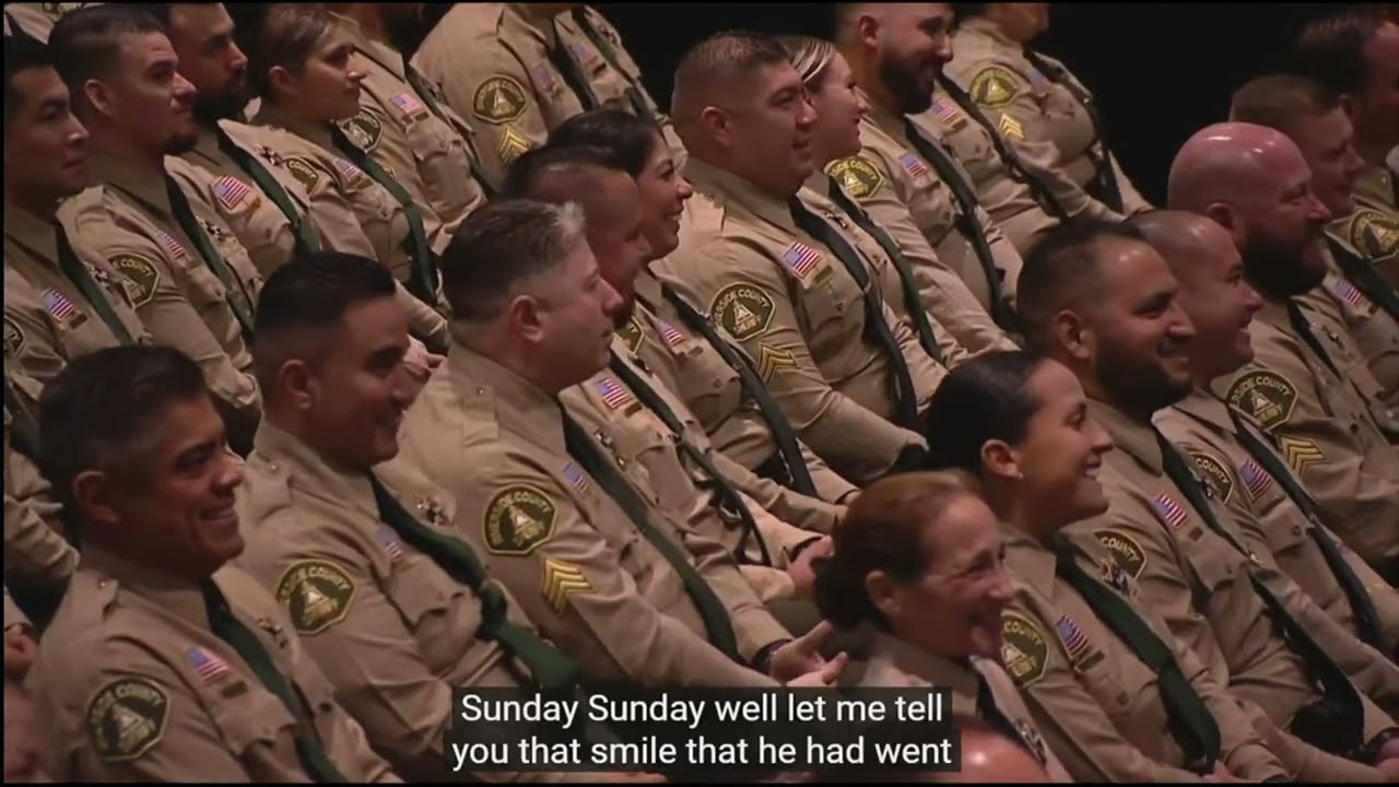 RSO Deputy Kenneth Shinn speaks at Dep. Cordero's memorial service