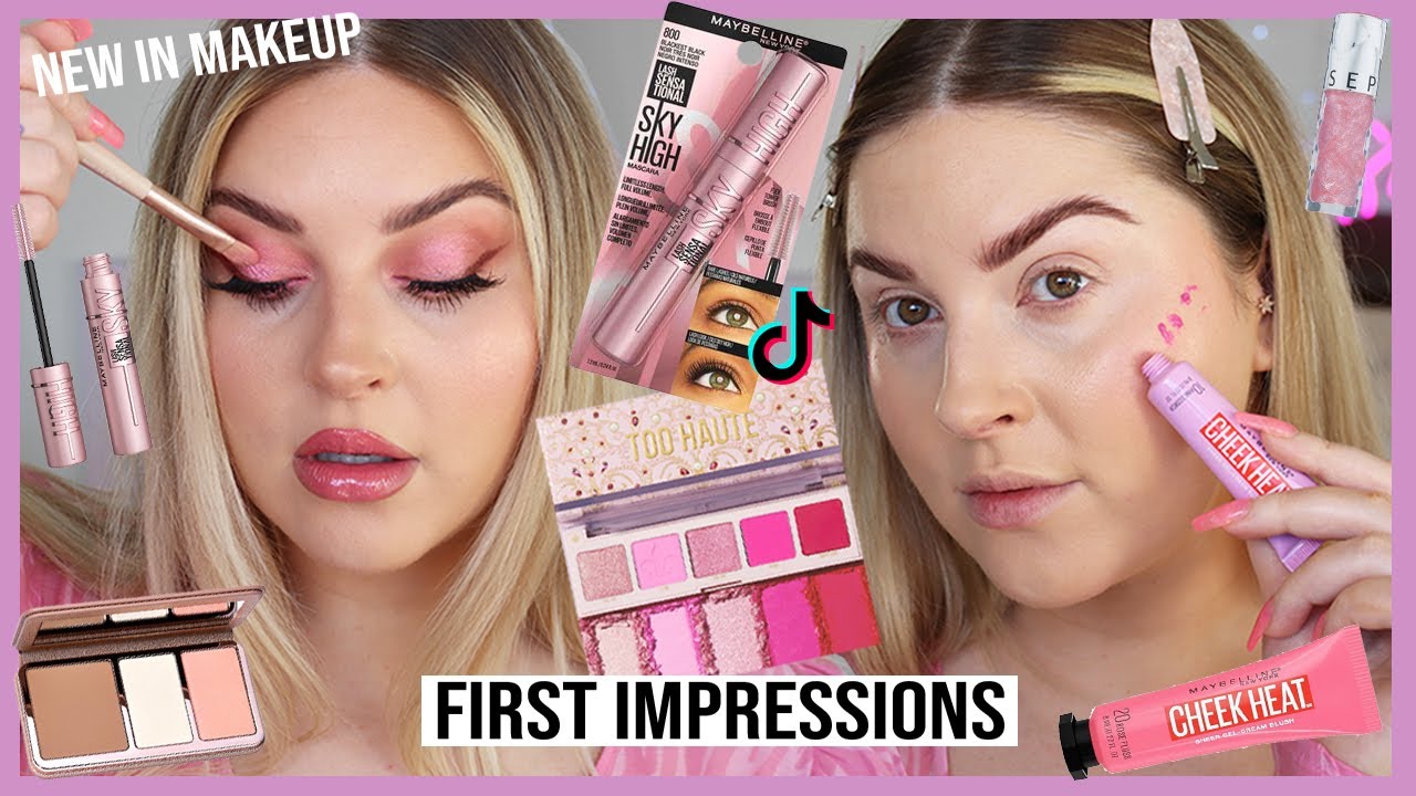 full face of NEW MAKEUP 🤑 first impressions 💞 viral makeup & more