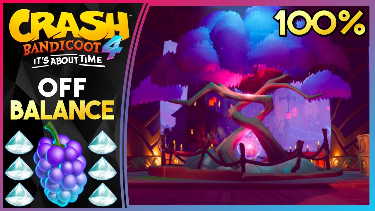 OFF-BALANCE N.VERTED - HIDDEN GEM! ALL GEMS! - Crash Bandicoot 4: It's About Time 100%