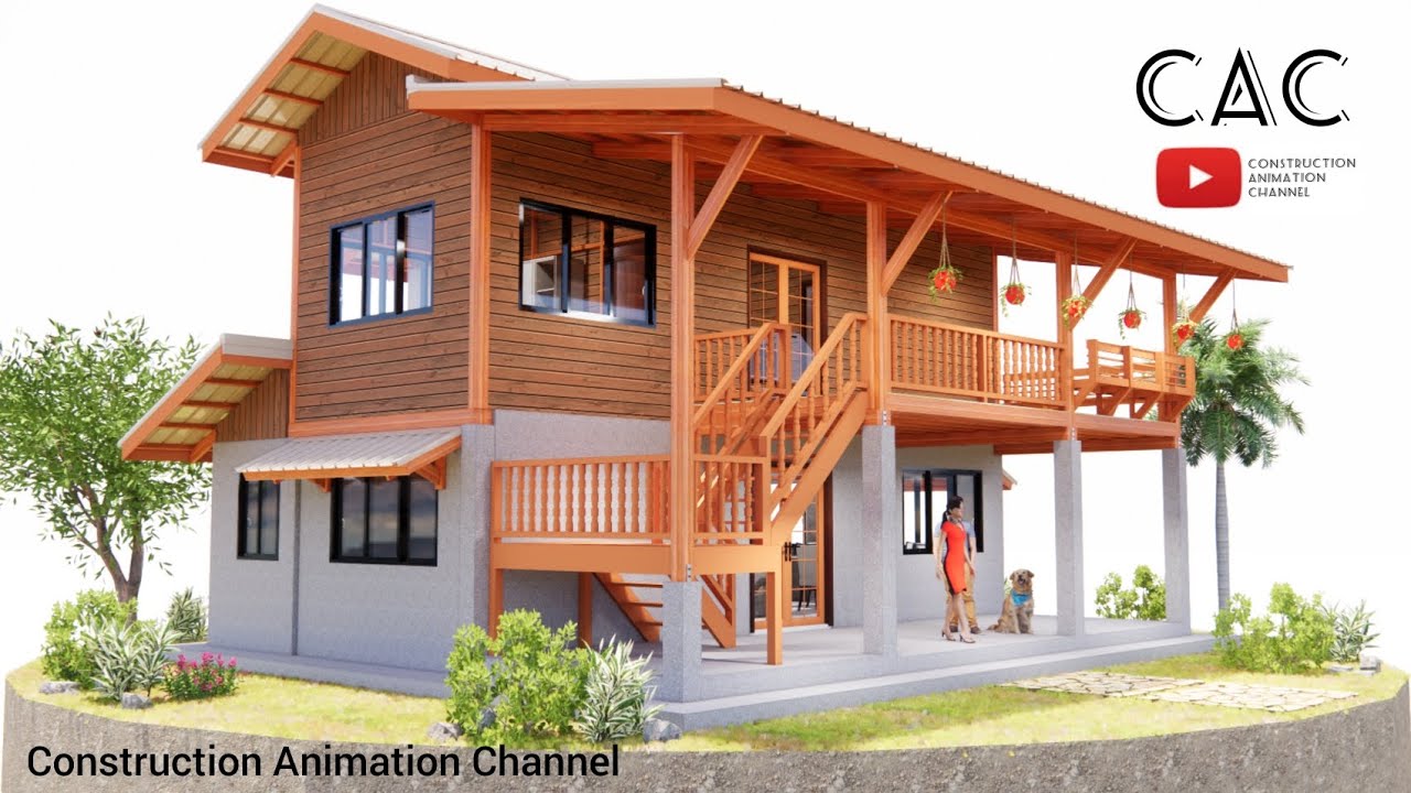 Simple Farmhouse | Tropical House | 8.30x10m | Three Bedroom
