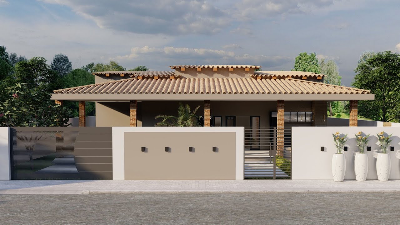 Casa Térrea | ESTILO DE CAMPO | Com varanda.