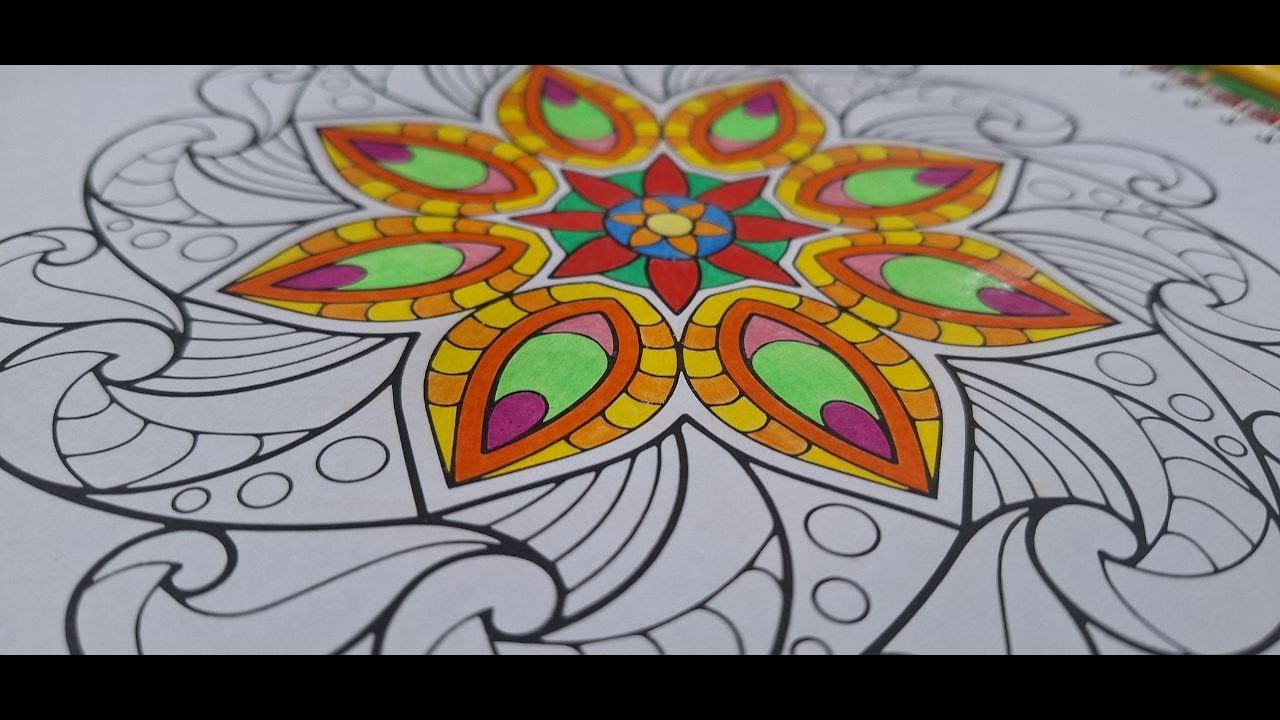 Coloring a Mandala for Mindfulness &ndash; Relax & Create/ stress relief  - #ARTINA #sketch