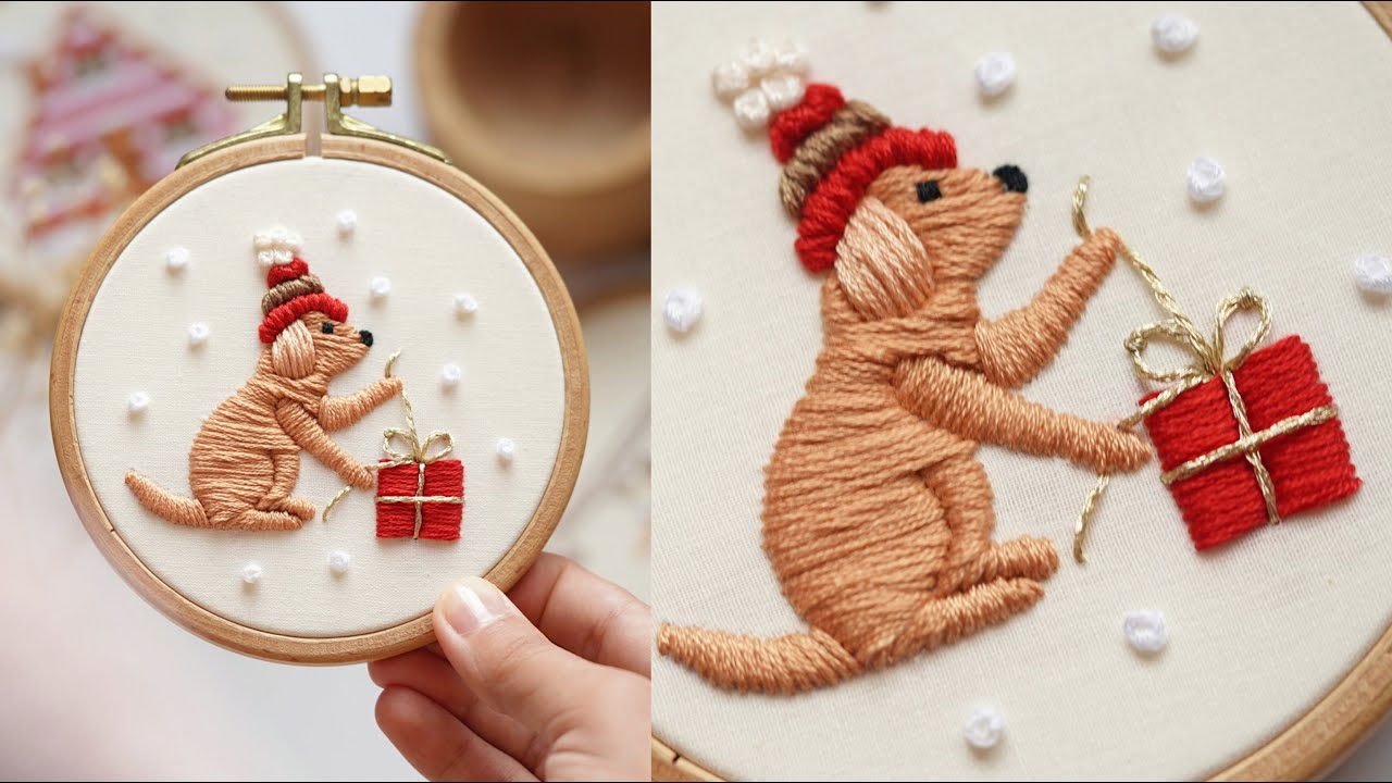 Cute dog in Christmas holiday/New PDF pattern/Beginner friendly