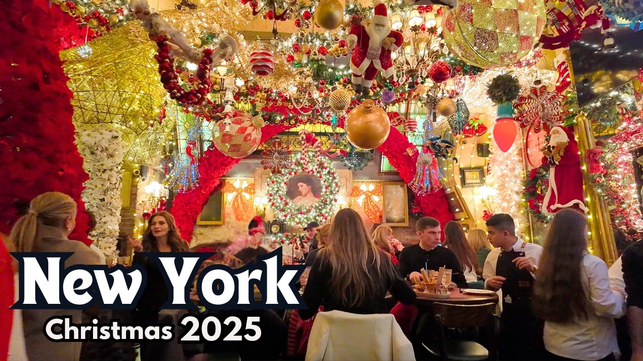 4K Christmas in NYC 2025 🎄✨ Best Christmas Lights & Decorations | Lillie&rsquo;s Victorian, LEGO Store