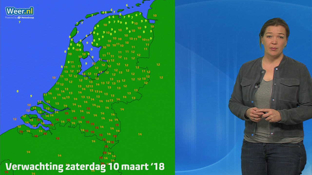 15 graden in de weerkaarten!