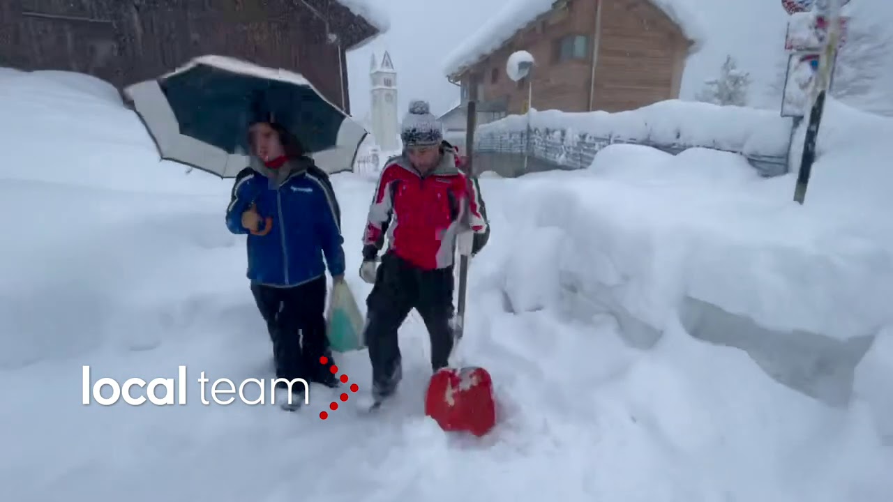 Camminata nella tormenta: Arabba, pomeriggio di lunedì