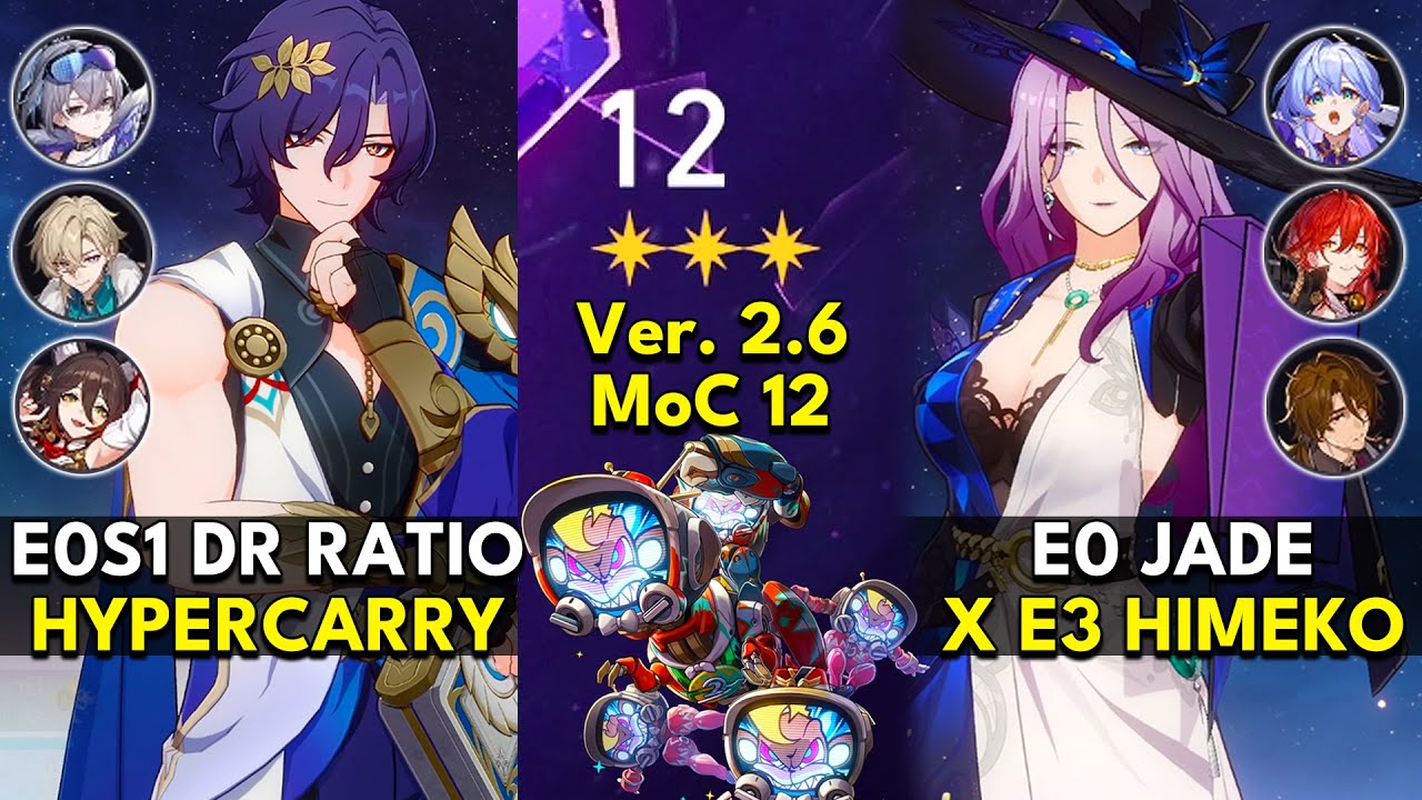 E0S1 Dr Ratio Hyper & E0 Jade x Himeko | Memory of Chaos Floor 12 3 Stars | Honkai: Star Rail 2.6