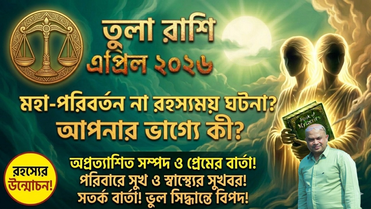 তুলা রাশি এপ্রিল ২০২৬ কেমন যাবে, Libra Horoscope Bengali April 2026.