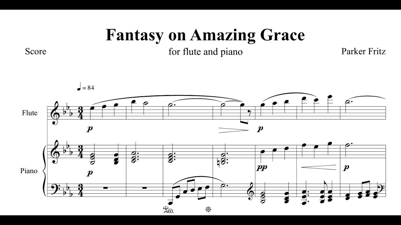 Fantasy on Amazing Grace - for flute and piano