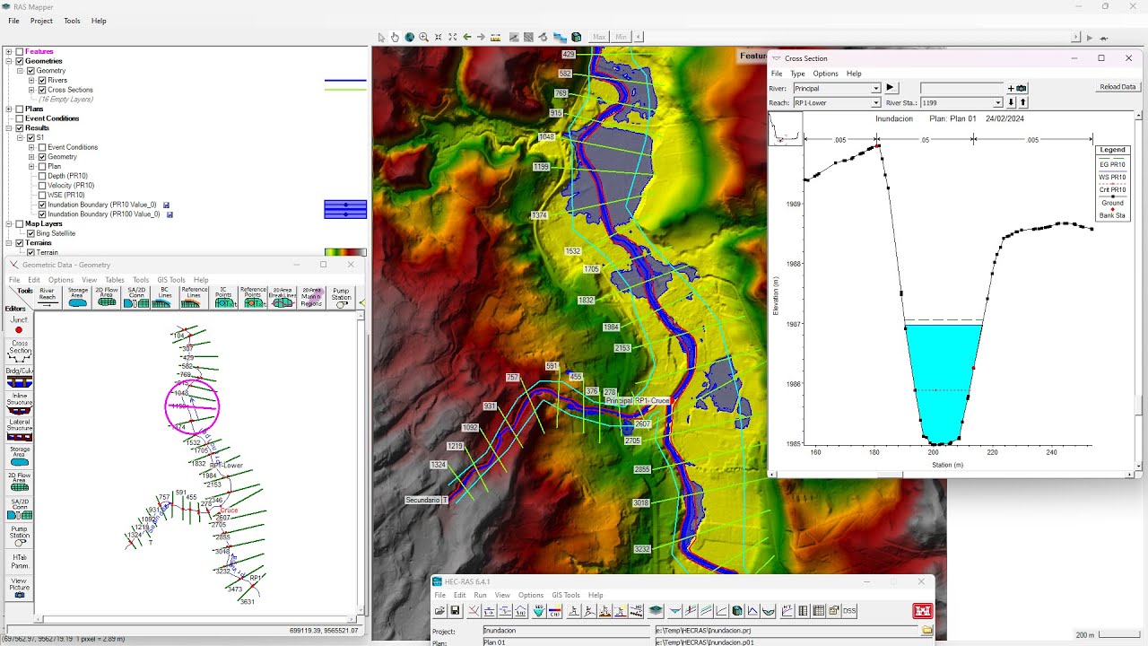 Modelación 1D de un río con HEC-RAS y RAS Mapper
