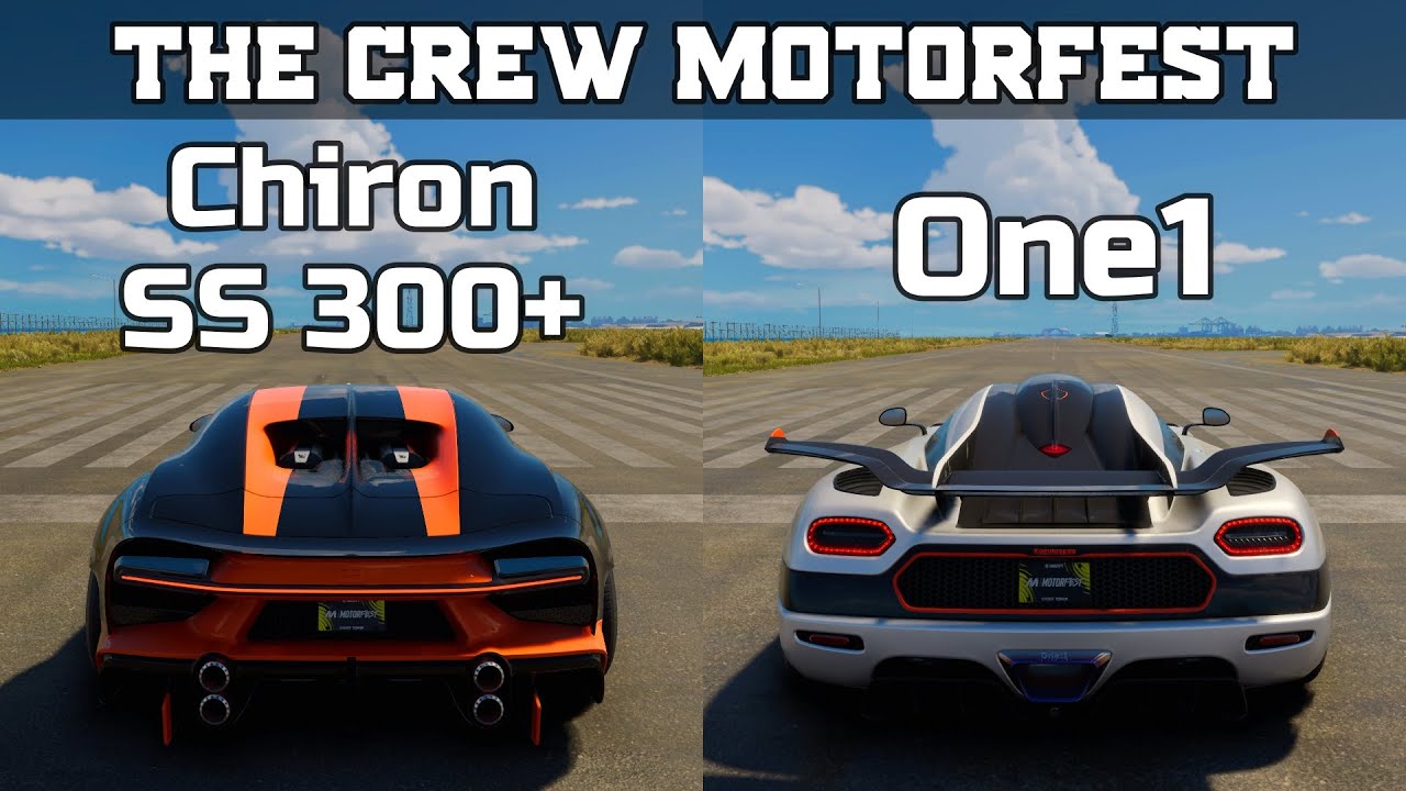 The Crew Motorfest - Bugatti Chiron Super Sport 300 vs Koenigsegg One1 - Drag Race