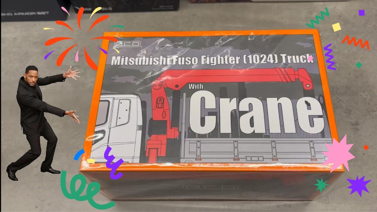 Unboxing GCD - Mitsubishi Fuso Fighter (1024) Truck with Crane