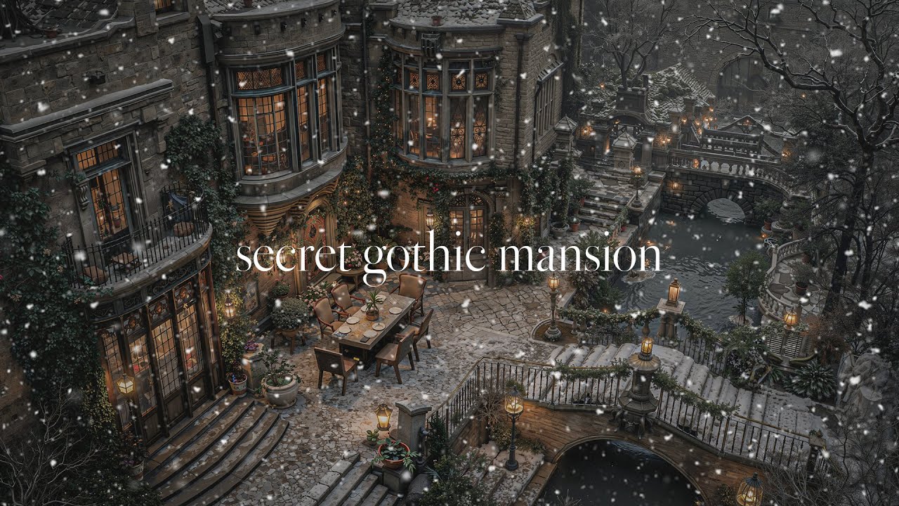 Snow Secret Gothic Mansion | Dark Academia Winter Mood | Haunting Piano & Violin