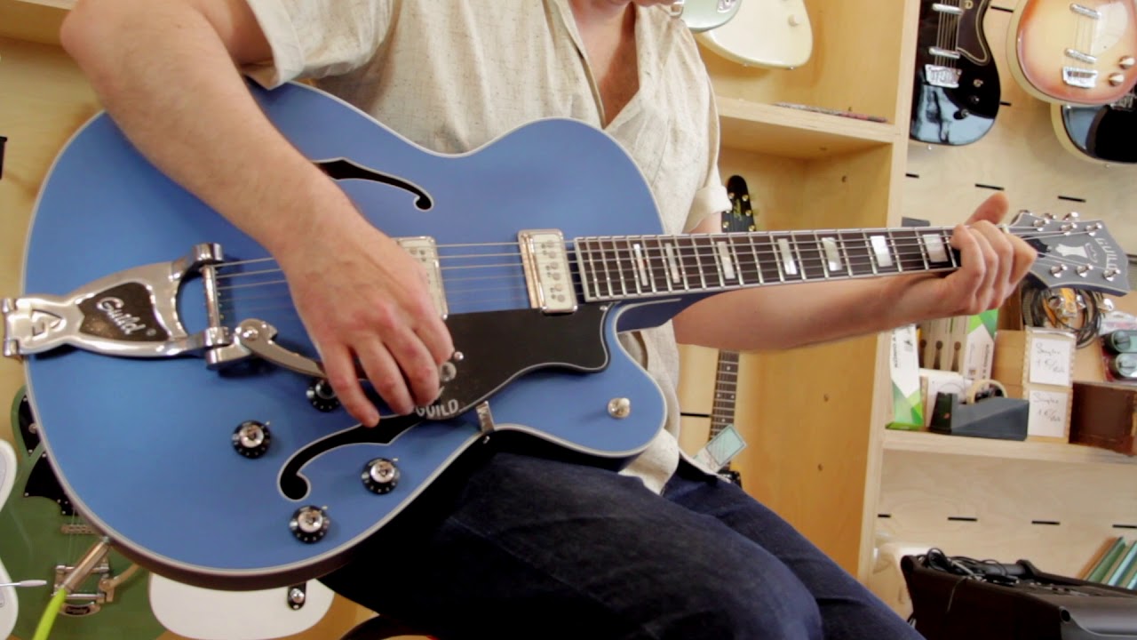 Guild Newark Street X175 Manhattan Special in Malibu Blue Demo