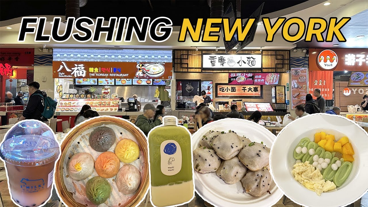 NYC's Best Chinatown Food Crawl in Flushing, Queens | Boba, Dumplings, Desserts & Tangram Mall Tour