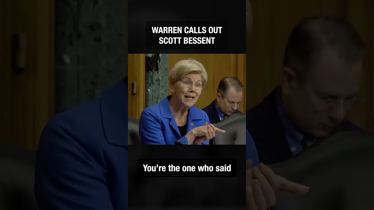 Elizabeth Warren shuts down Treasury Secretary over Trump's insider trading