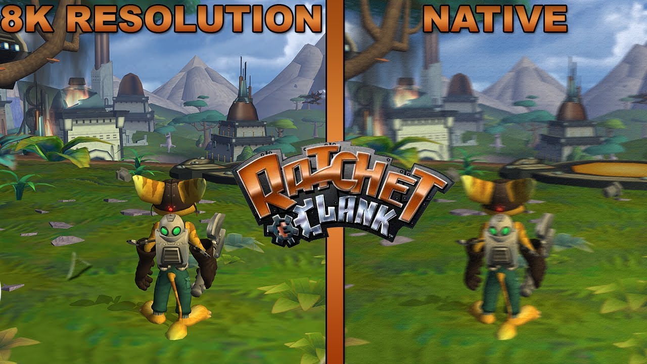 Ratchet & Clank: PCSX2 8k Resolution vs. Native Comparison