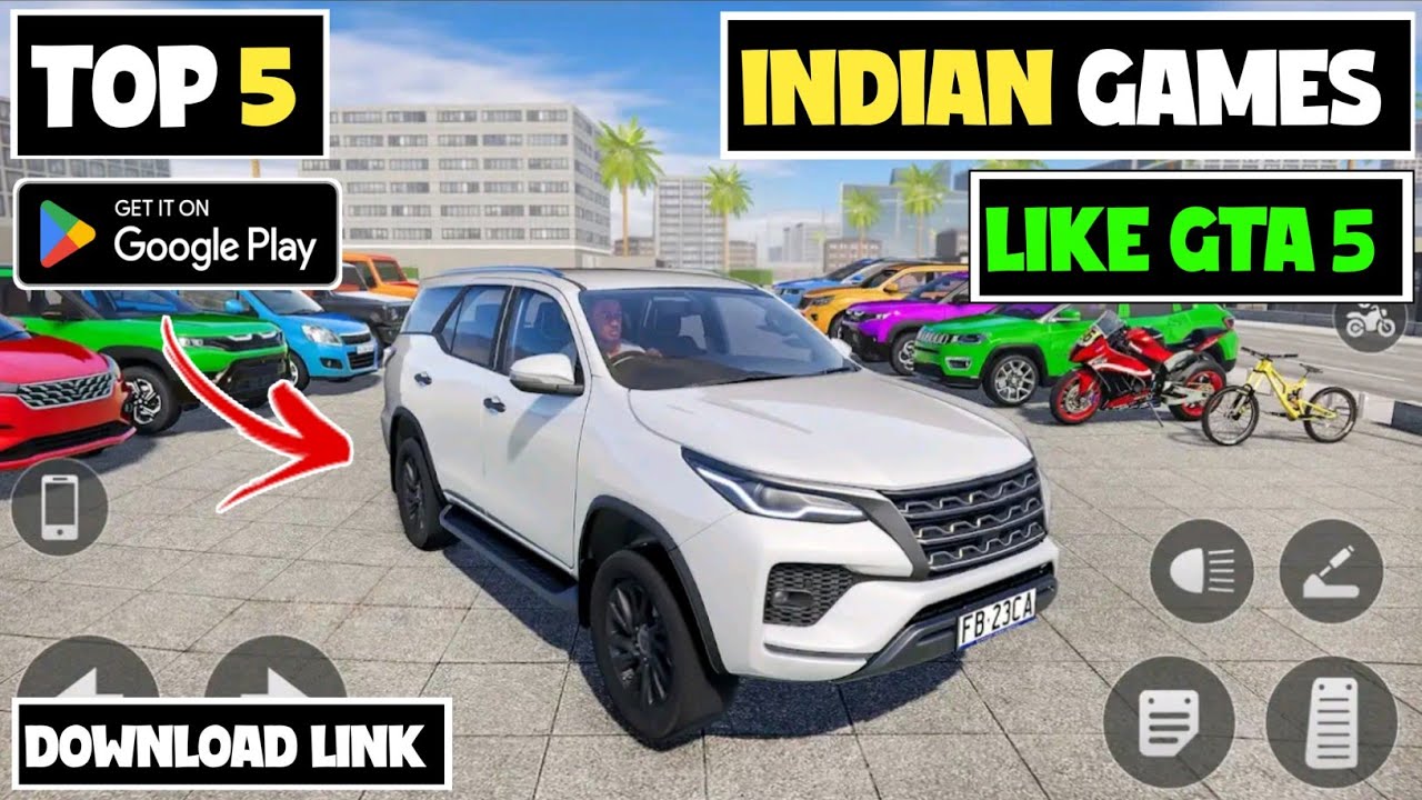 Top 5 India Games Like GTA 5 For Android || Best  India Games... 2025
