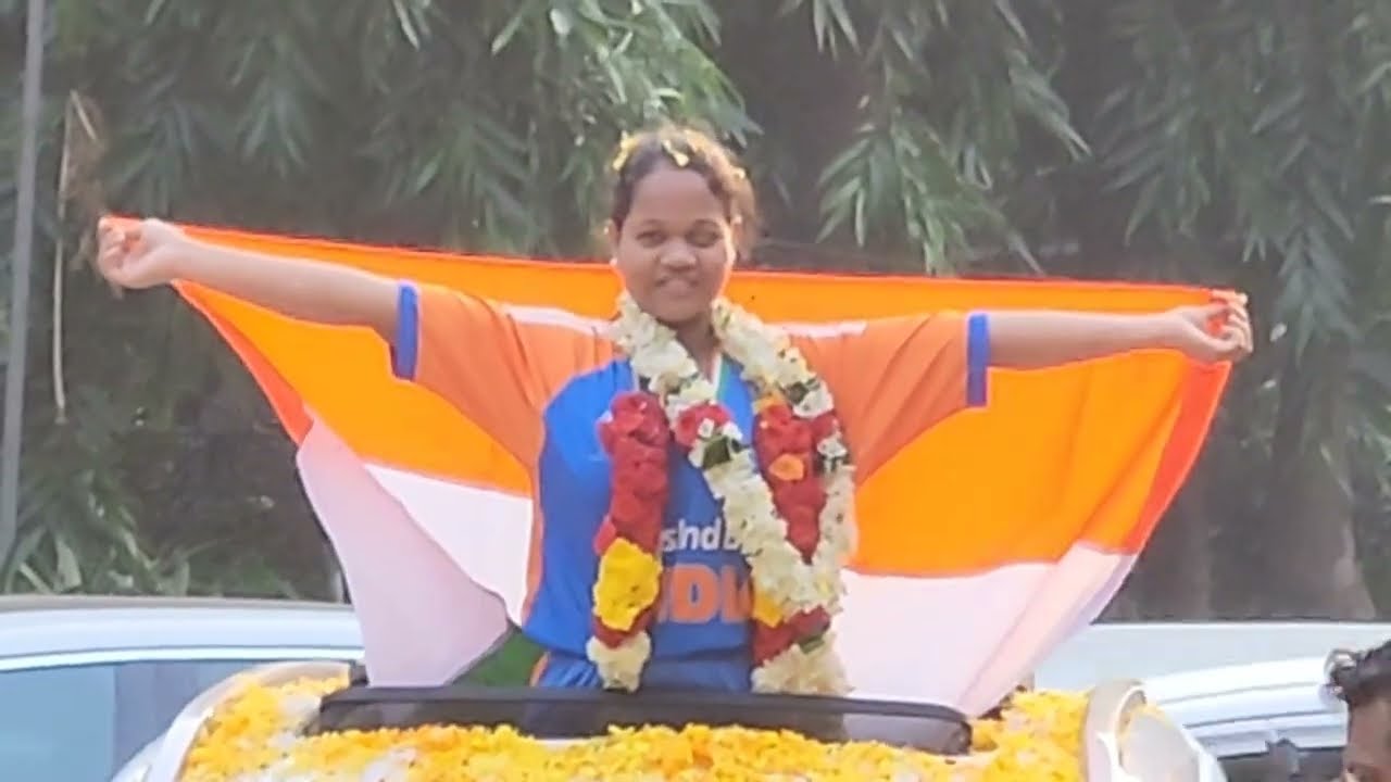 Blind Women T20 Worldcup Cricketer Pangi Arunakumari Success Rally dt4-12-25
