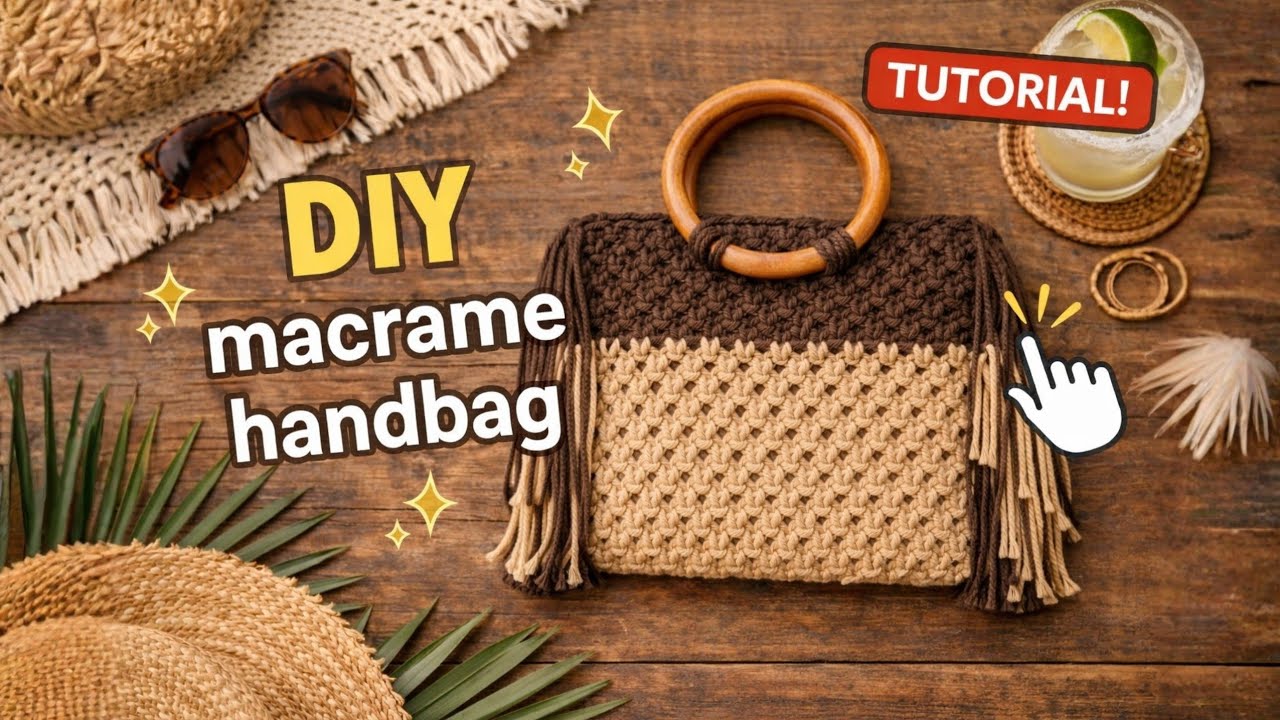 EASY DIY Macrame Handbag for Beginners | Step-by-Step Macrame Bag Tutorial