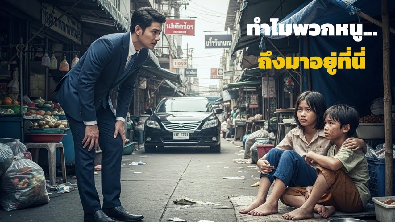 มหาเศรษฐีถึงกับร้องไห้ เมื่อเห็นเด็กเก็บขวดกอดน้องชายกลางสายฝน