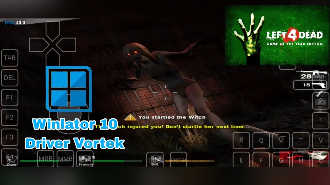 Left 4 Dead - Winlator 10 | Vortek Driver + Low-end 30fps settings| Mali and Snapdragon
