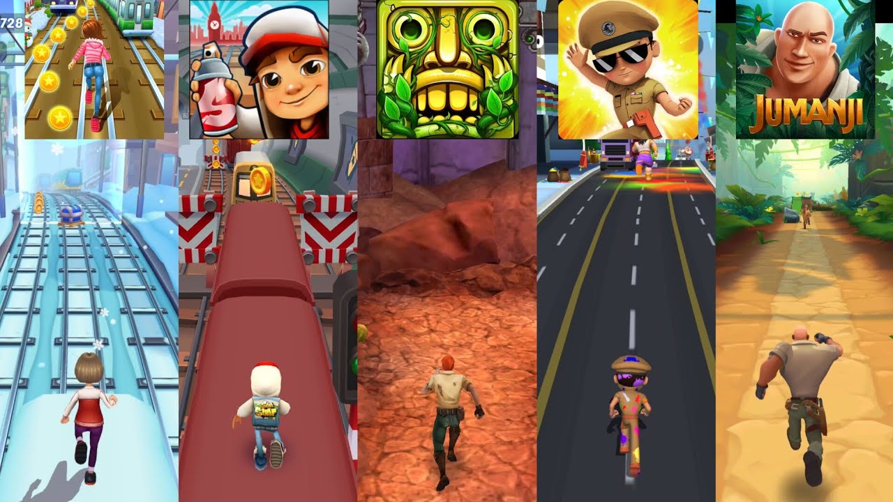 Subway Princess Runner 🆚 Temple Run 2 🆚 Subway Surfers 🆚 Little Singham 🆚 Jumanji: Epic Run