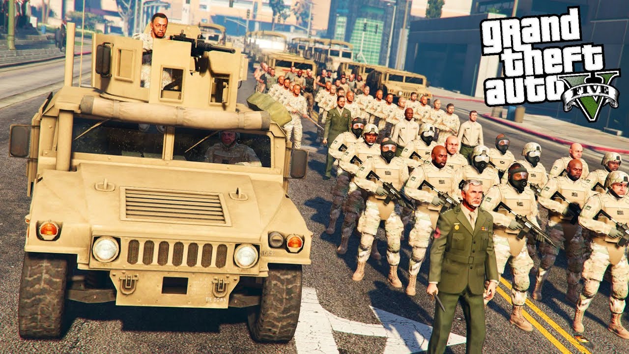 MERCENARI VS POLIZIA DI LOS SANTOS - HO UN ESERCITO -  SCONTRO EPICO | GTA 5 MOD ITA