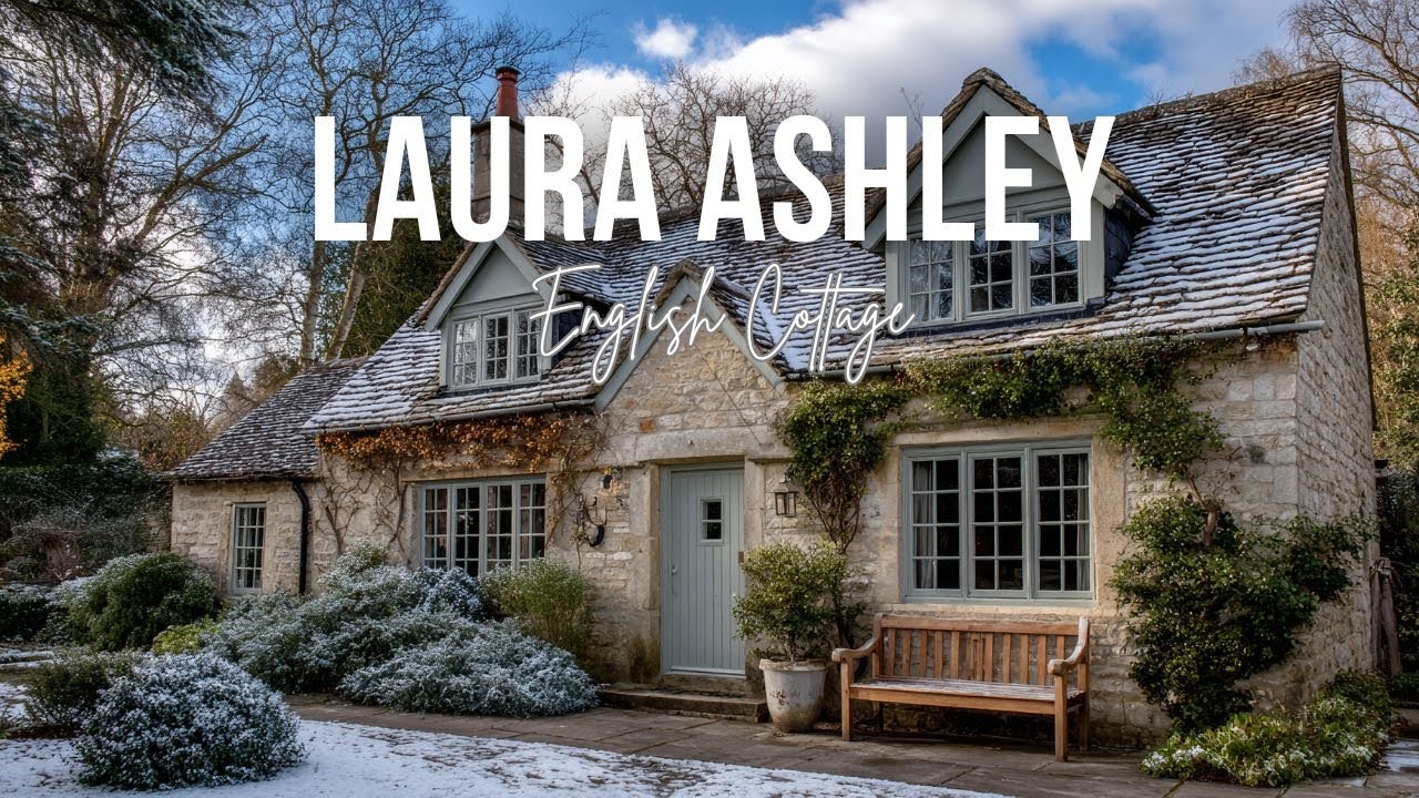 Winter English Cottage Retreat Inspired by Laura Ashley Florals and Cozy Country Elegance