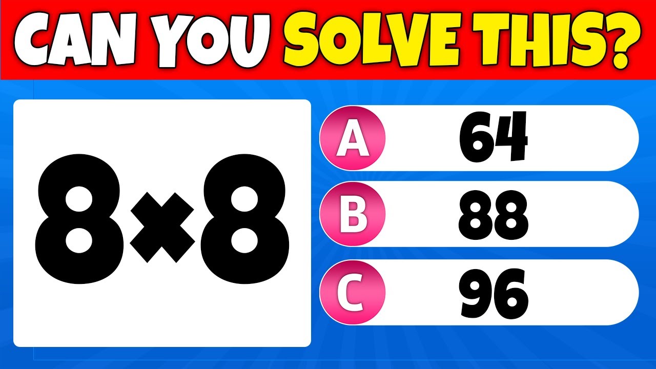 Can You Pass This Maths Quiz? 🤓| Ultimate Math Quiz Challenge | Easy, Medium, Hard Level ➗✖️➕