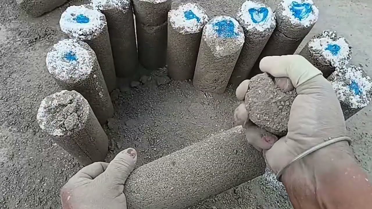 NEW: Dusty Crunchy Black 🖤 Sand Cement Concrete Crumble Dry #asmr #clay #satisfying 