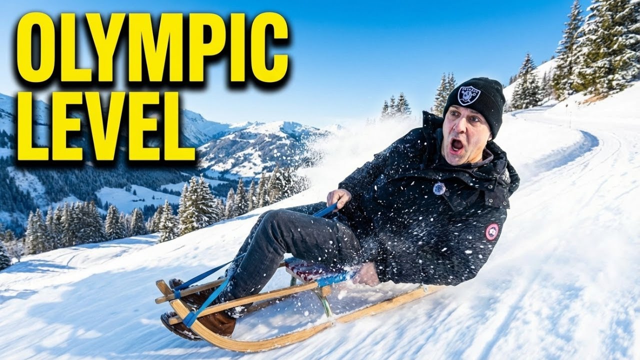 OLYMPIC SPEED on a 6KM Sled Run in Austria