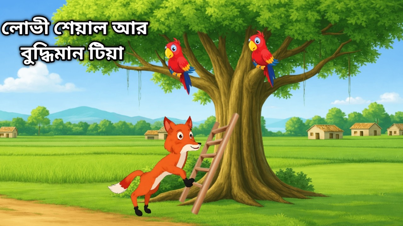 লোভেই সর্বনাশ | লোভী শেয়াল আর বুদ্ধিমান টিয়া | Bangla cartoon | fox cartoon | cartoon story