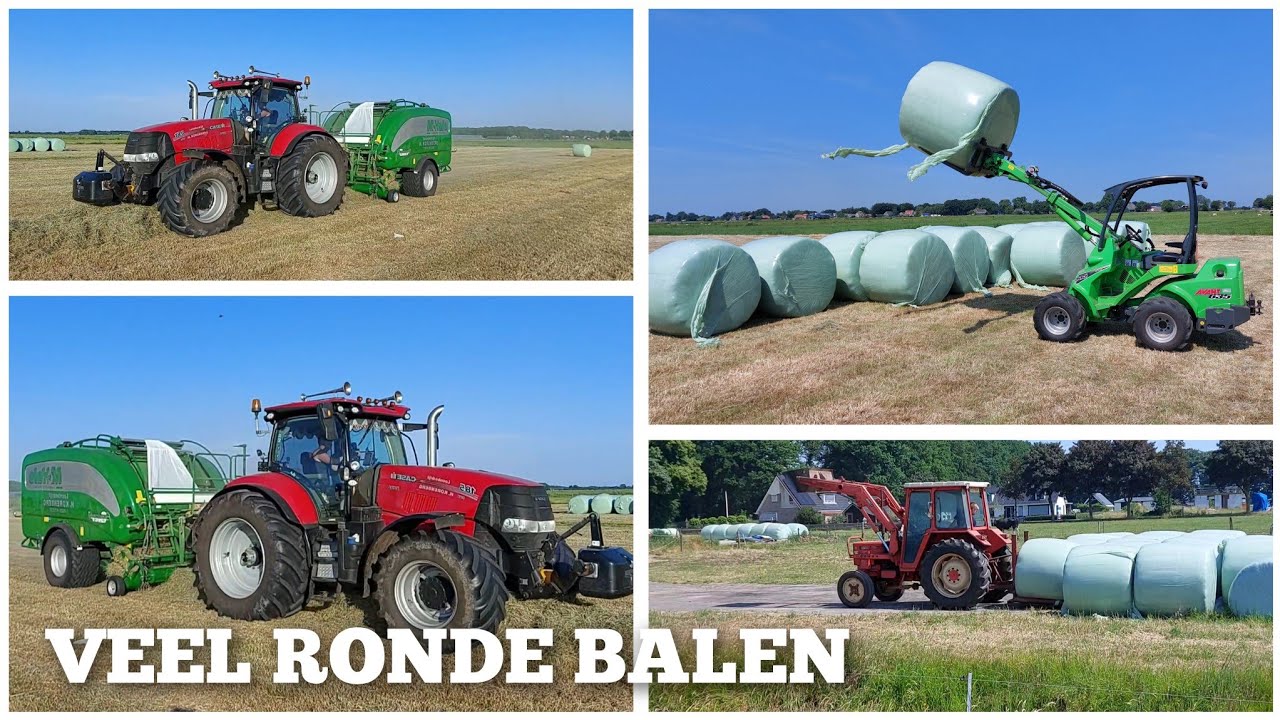 AVANT in actie om grote partij RONDE BALEN te verplaatsen | Beheersgras | Boer Gerrit vlogt