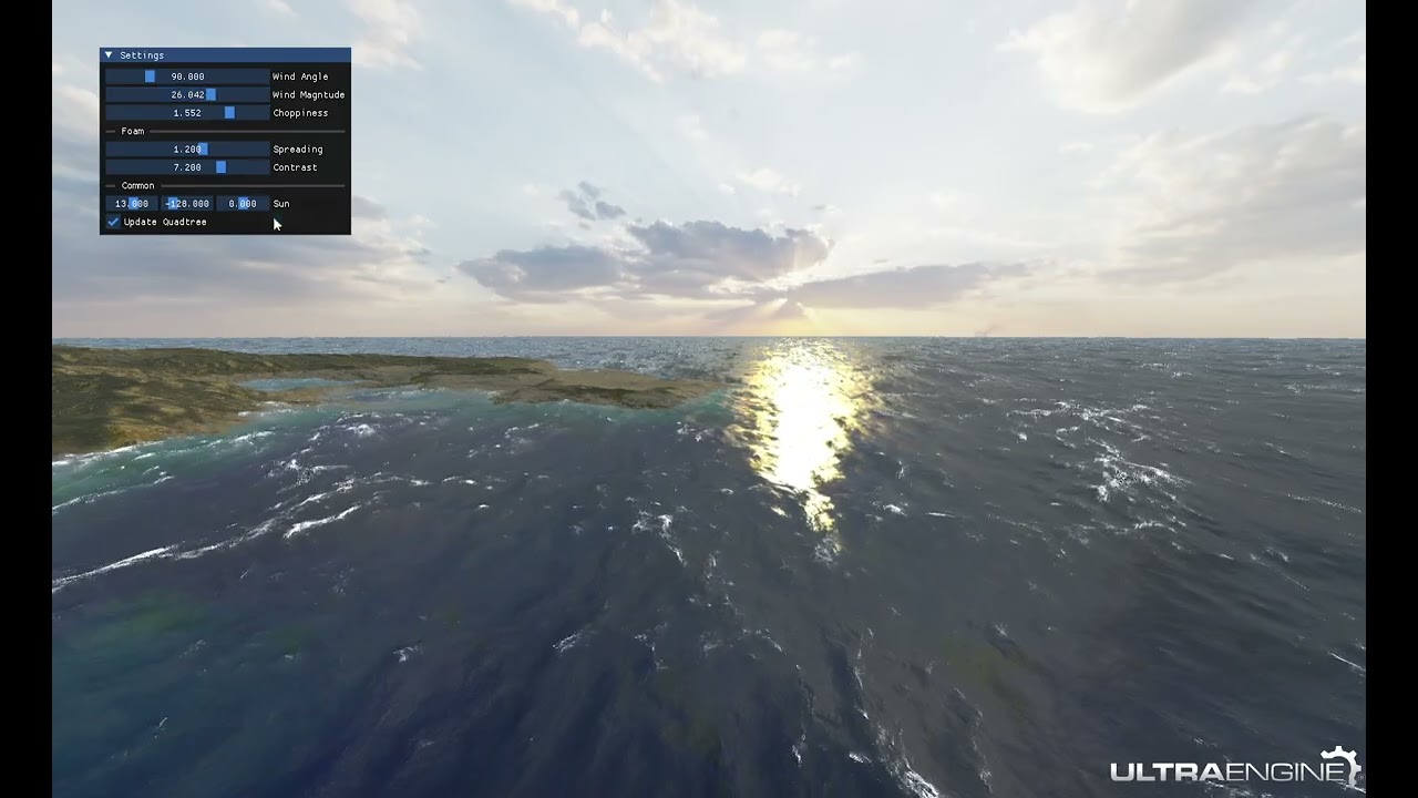 PBR-Ocean Rendering in UltraEngine (WIP)