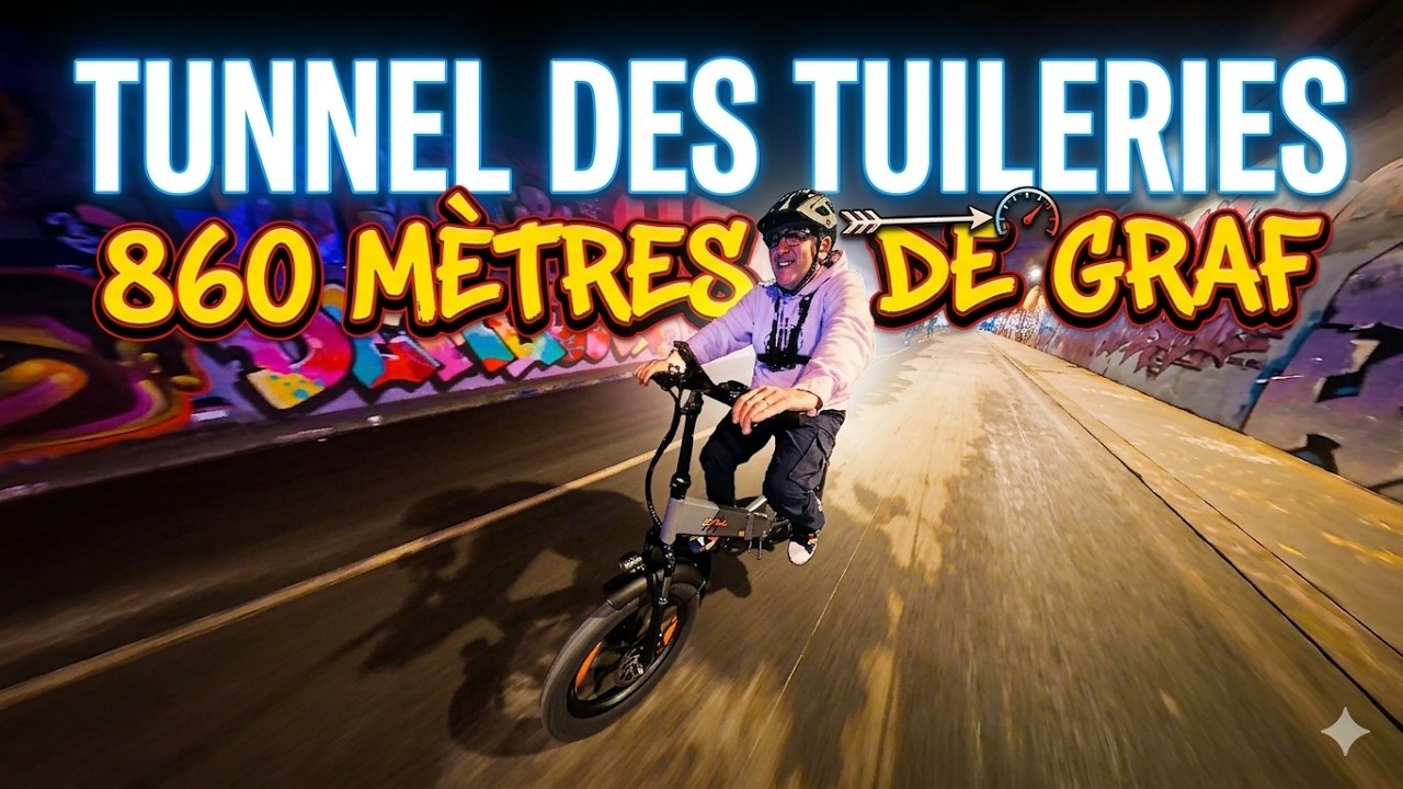 🚴‍♂️ L'INCROYABLE TUNNEL DES TUILERIES ! 🎨 #streetart #paris #pov